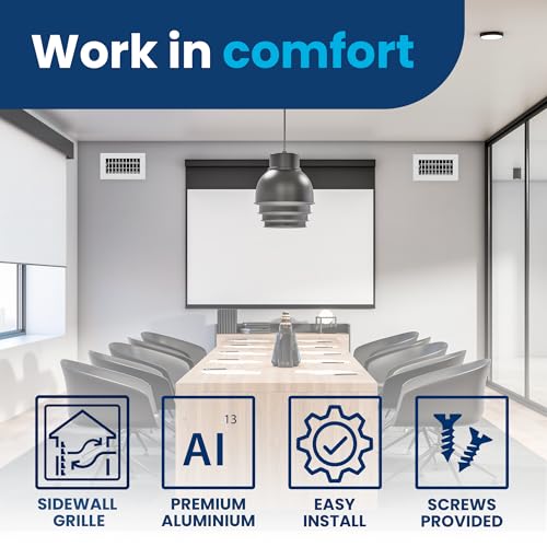 ACLAMINAIRE 알루미늄 싱글 디플렉션 조절식 에어 서플라이 레지스터 덕트 홀 장식 환기구 커버 8번 사진