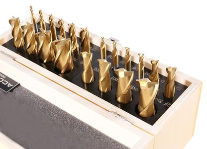 Accusize Industrial Tools H.S.S. 엔드밀 세트 TiN 코팅 멀티플루트 인치 메트릭 10번 사진