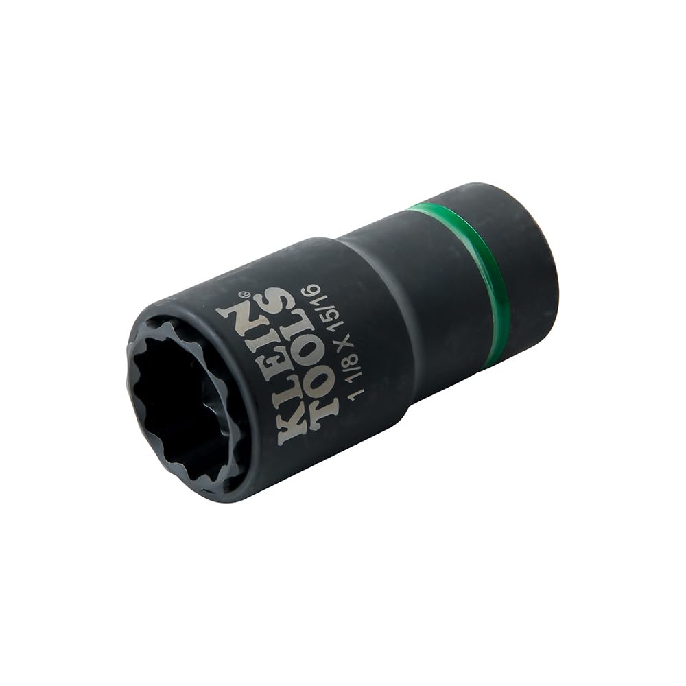 KLEIN TOOLS 2-in-1 SAE 임팩트 소켓 세트 6피스 12각 딥 소켓 8번 사진