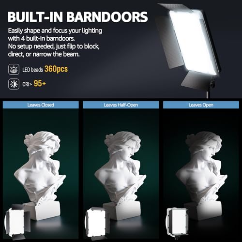 NiceVeedi 비디오 라이트 키트 13인치 삼각대 포함 4번 사진