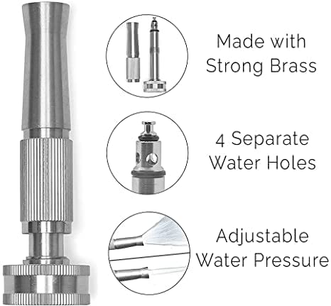 Morvat 스테인리스 스틸 호스 릴 100FT 3배 강화 PVC 호스 포함 8번 사진
