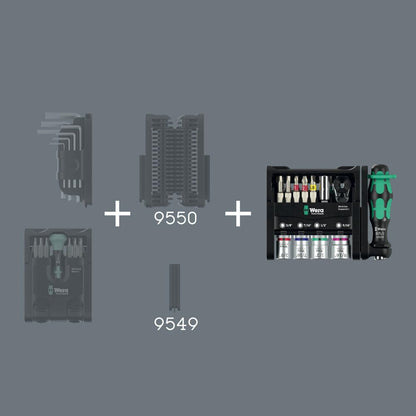 Wera 05049001001 임페리얼 공구세트 21pcs 1/4인치 라쳇 멀티컴포넌트 Kraftform 4번 사진