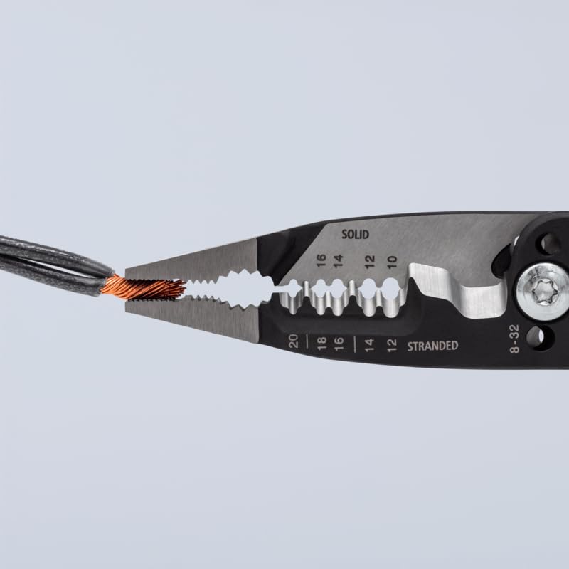 KNIPEX 단조 와이어 스트리퍼 10-20 AWG 6-32 8-32 나사 절단 8번 사진