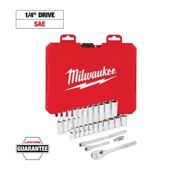 Milwaukee 라쳇 소켓 세트 SAE 1/4IN 48-22-9404 4번 사진