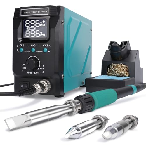 YIHUA 939D+ IV 300W 납땜 스테이션 스테인드글라스용 탈착식 인두 3종 팁 3채널 1번 사진