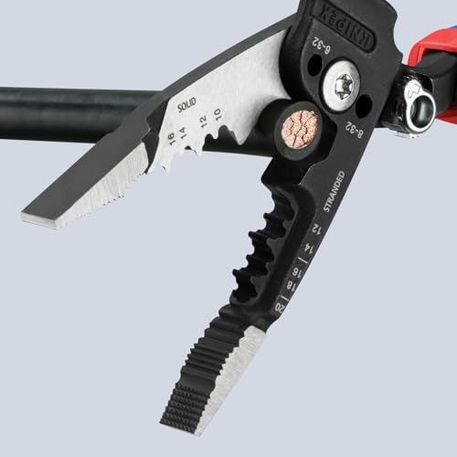 KNIPEX 단조 와이어 스트리퍼 10-20 AWG 6-32 8-32 나사 절단 3번 사진