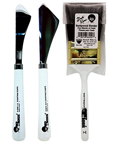 Bob Ross 페인팅 나이프 세트 배경 블렌더 브러시 키트 1번 사진