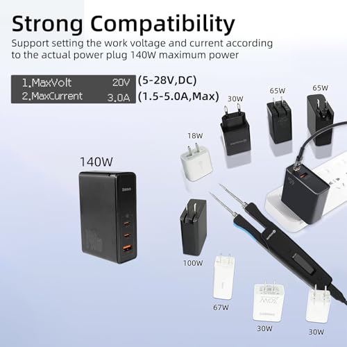 SEQURE HT140 휴대용 2-in-1 핫 트위저 인두 키트 SMD 작업용 20번 사진
