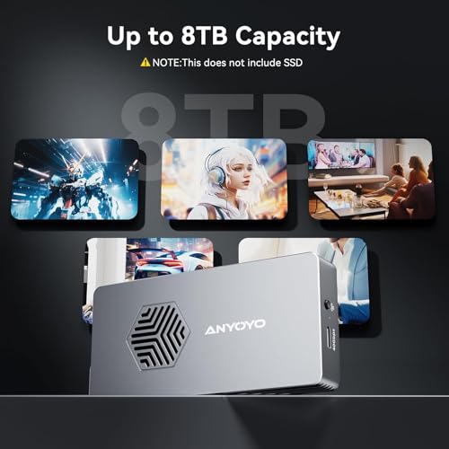ANYOYO M.2 NVMe SSD 외장케이스 40Gbps 쿨링팬 JHL7440 4/3/USB4 13번 사진