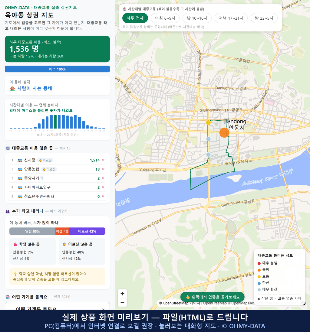 인터랙티브 지도 미리보기(실제 상품은 클릭형 HTML)