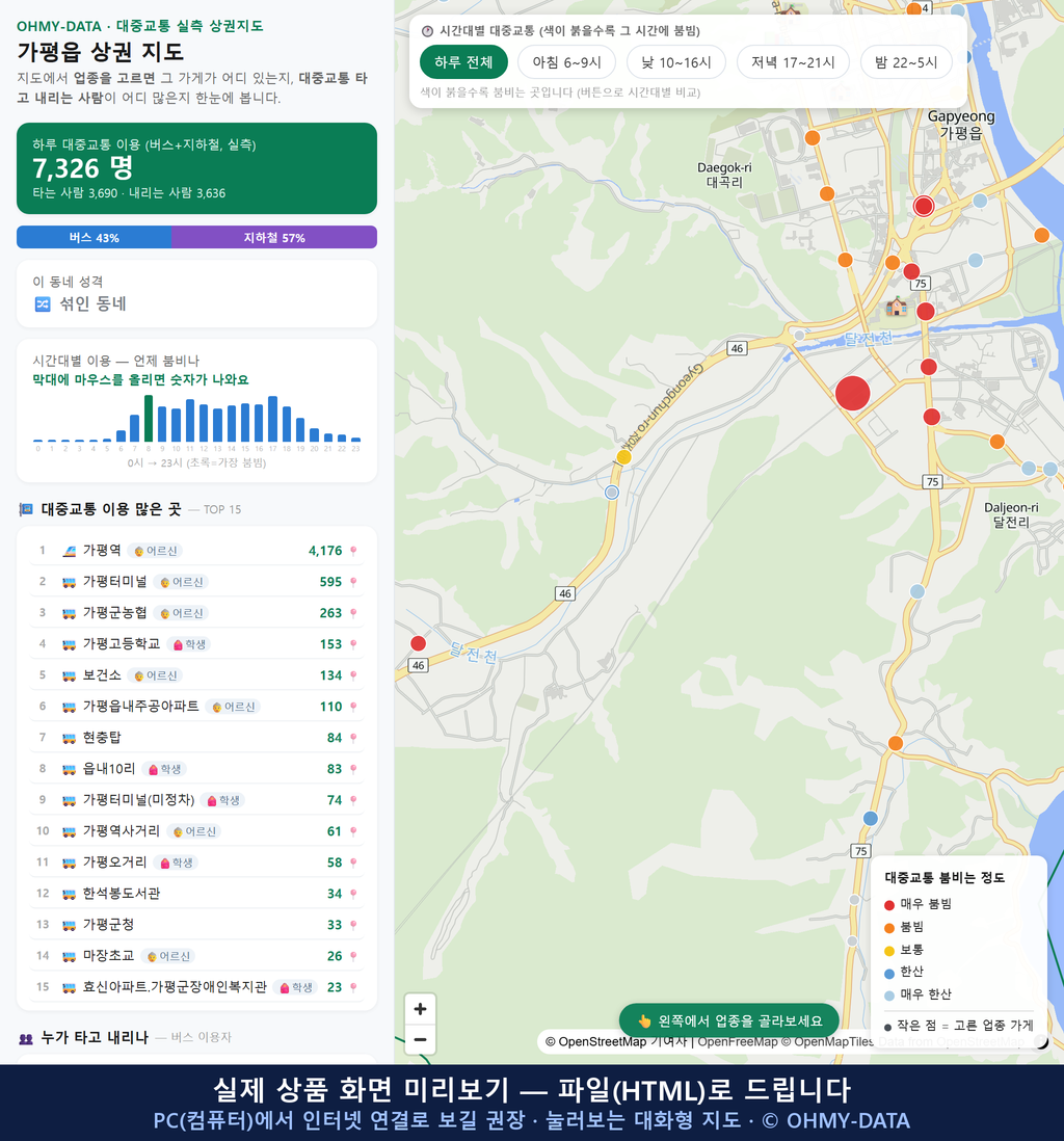 인터랙티브 지도 미리보기(실제 상품은 클릭형 HTML)