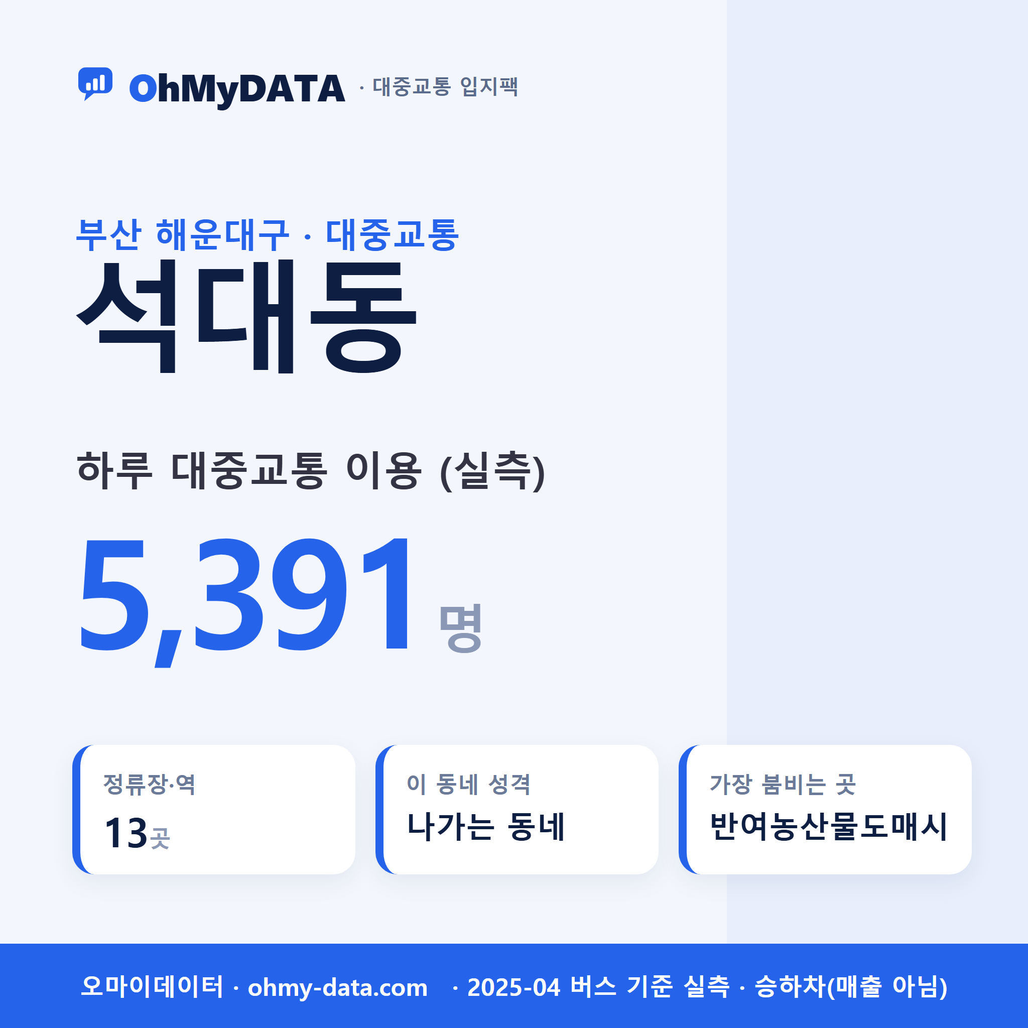 석대동 대중교통 입지팩 표지