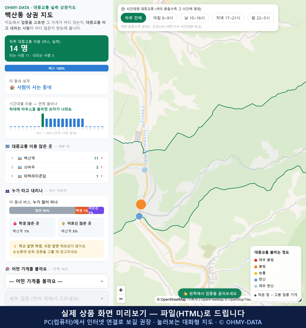 인터랙티브 지도 미리보기(실제 상품은 클릭형 HTML)