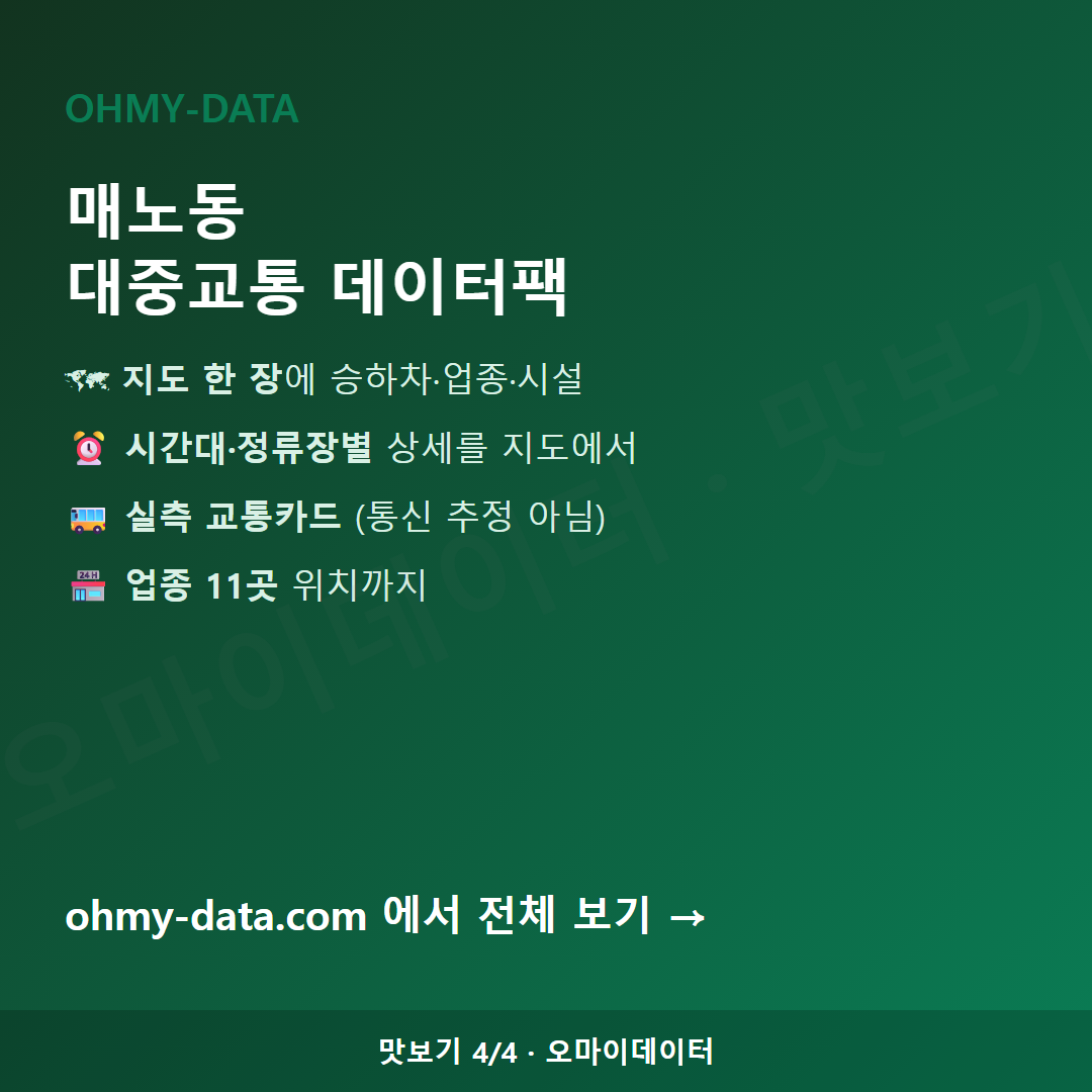 매노동 맛보기