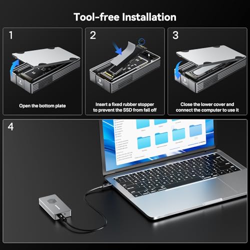 ANYOYO M.2 NVMe SSD 외장케이스 40Gbps 쿨링팬 JHL7440 4/3/USB4 15번 사진