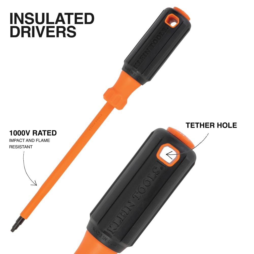 Klein Tools 스크루드라이버 세트 9피스·20피스 십자·일자·토크스 색상 구분 손잡이 자석 포함 6번 사진