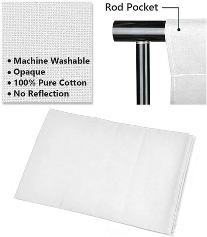 HYJ-INC 스튜디오 배경 12 x 10ft 100% Muslin White Backdrop with 10 x 8.5ft Stand Kit HYJ-1018 6번 사진