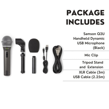 SAMSON Q2U USB/XLR 다이나믹 마이크 홈 스튜디오 녹음 팟캐스트 패키지 8번 사진