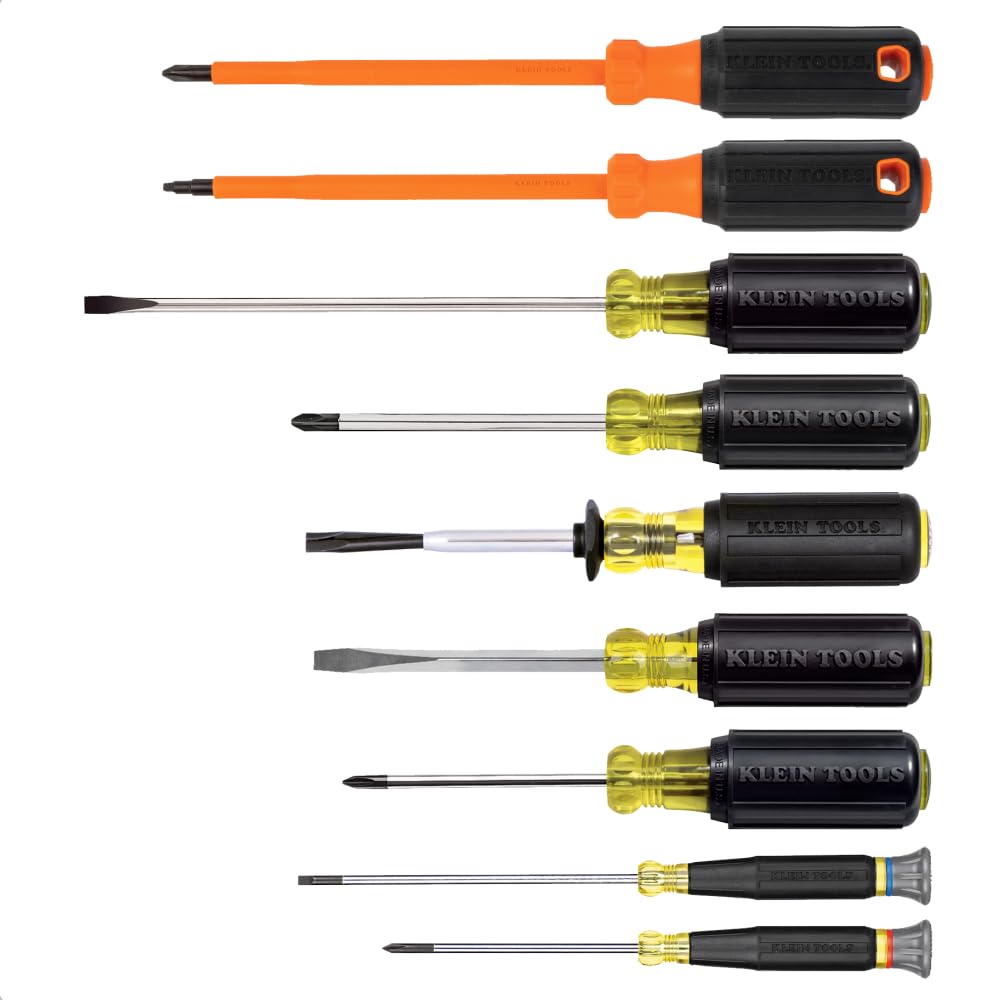 Klein Tools 스크루드라이버 세트 9피스·20피스 십자·일자·토크스 색상 구분 손잡이 자석 포함 1번 사진