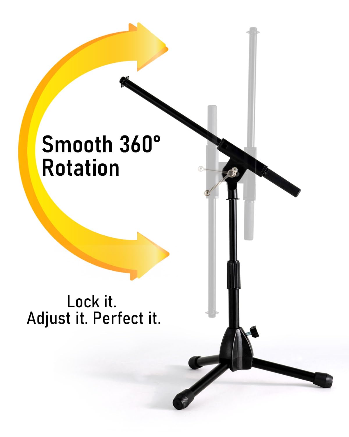Stage Rocker 삼각대 로우 프로파일 마이크 붐 스탠드 9.65-16.93 inch 2번 사진
