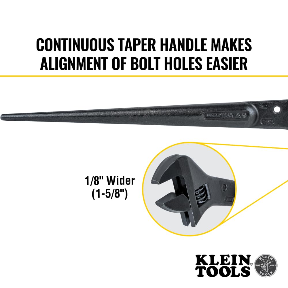 KLEIN TOOLS 3239 조절식 스퍼드 렌치 16-Inch 1-5/8인치 볼트 너트용 3번 사진