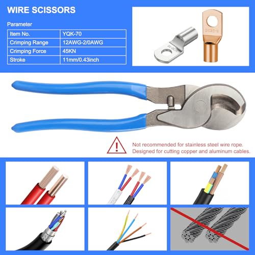 Solsop 유압식 압착기 10 Ton 9종 육각 다이 12–2/0 AWG 5번 사진
