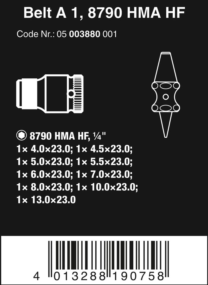 Wera Belt 1 Zyklop 1/4" 소켓 벨트 세트 05003880001 2번 사진