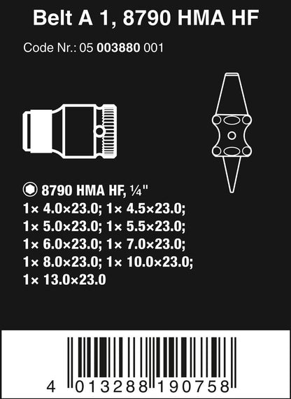 Wera Belt 1 Zyklop 1/4" 소켓 벨트 세트 05003880001 2번 사진