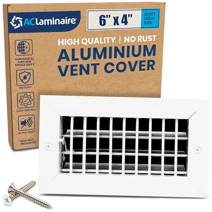 ACLAMINAIRE 알루미늄 싱글 디플렉션 조절식 에어 서플라이 레지스터 덕트 홀 장식 환기구 커버 1번 사진