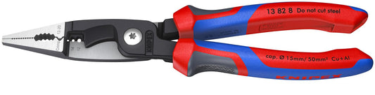 KNIPEX 13 82 8 6-in-1 전기 설치 플라이어 컴포트 그립 핸들 1번 사진
