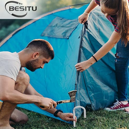 Besitu 그라운드 철근 말뚝 48인치 16개입 텐트 고정 지주 8번 사진