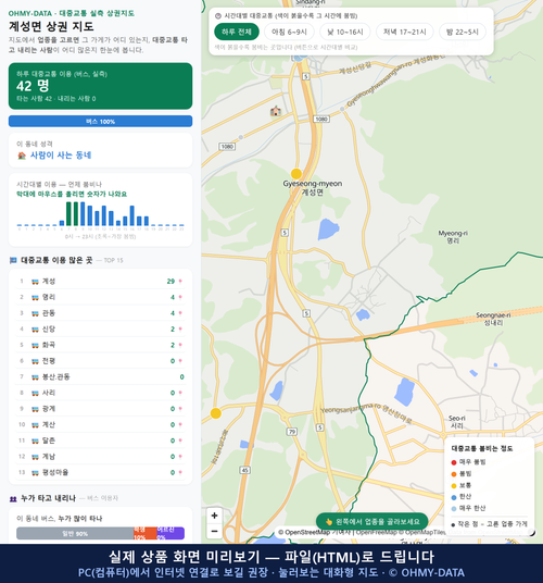 인터랙티브 지도 미리보기(실제 상품은 클릭형 HTML)