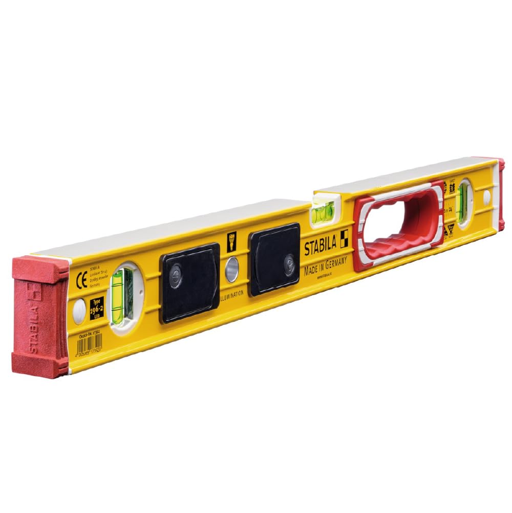 Stabila 196-2 LED 조명 수평계 AAA 배터리 충격흡수 엔드캡 1번 사진