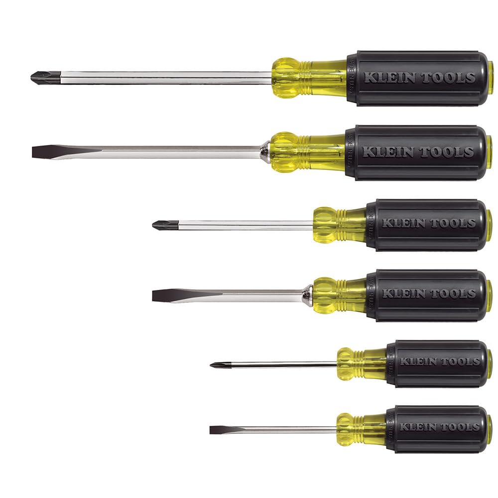 KLEIN TOOLS 스크루드라이버 세트 85074 6피스 3/16인치 1/4인치 5/16인치 일자 십자 1번 사진