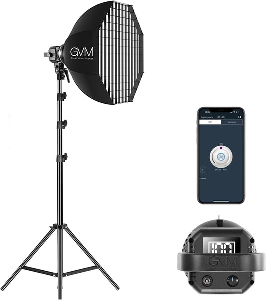 GVM 80W LED 사진 스튜디오 조명 키트 Bowen 마운트 5600K 1번 사진