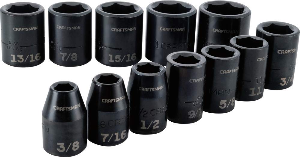 CRAFTSMAN 임팩트 소켓 세트 1/2인치 드라이브 12종 SAE CMMT15884 1번 사진