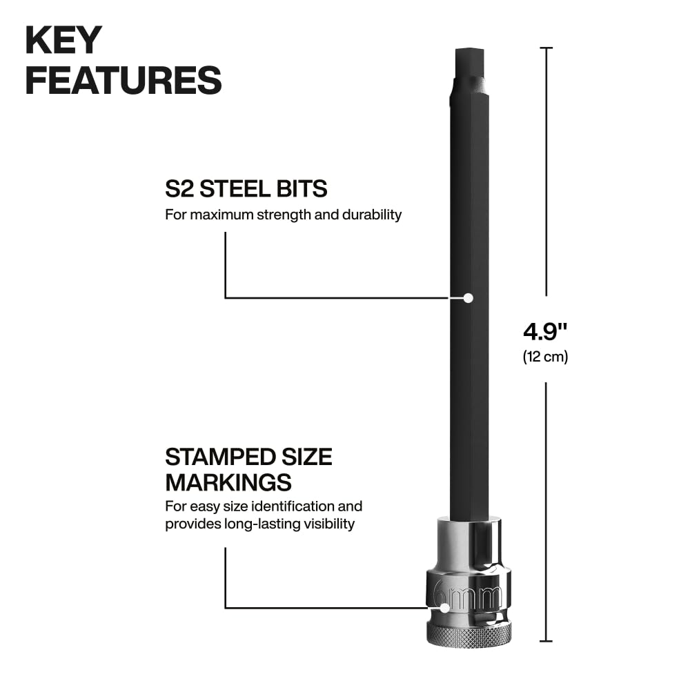 KLEIN TOOLS 652216HEXL 롱 육각 비트 소켓 세트 16피스 3번 사진