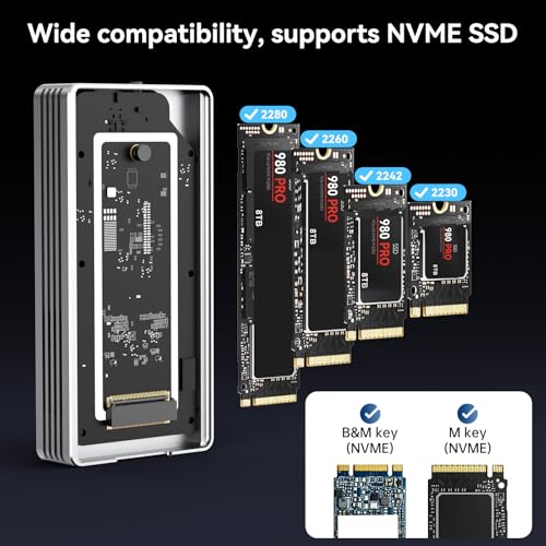 ANYOYO M.2 NVMe SSD 외장케이스 40Gbps 쿨링팬 JHL7440 4/3/USB4 14번 사진