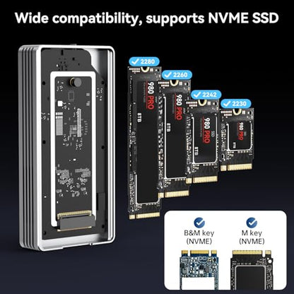 ANYOYO M.2 NVMe SSD 외장케이스 40Gbps 쿨링팬 JHL7440 4/3/USB4 14번 사진