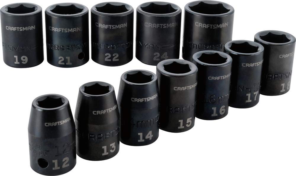 CRAFTSMAN 임팩트 소켓 세트 1/2인치 드라이브 12종 SAE CMMT15884 4번 사진