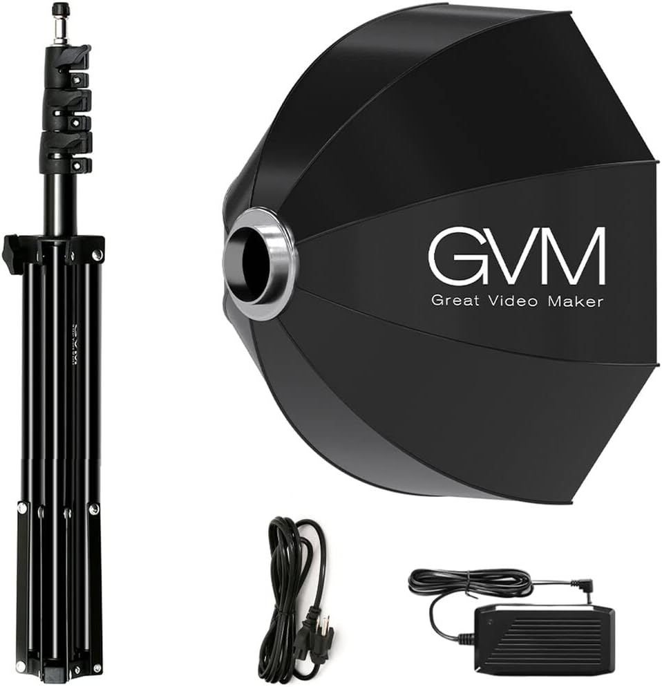 GVM 80W LED 사진 스튜디오 조명 키트 Bowen 마운트 5600K 9번 사진