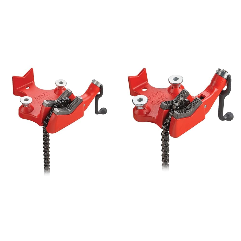 RIDGID 40215 BC810 탑 스크루 벤치 체인 바이스 1/2인치~8인치 파이프 고정용 1번 사진