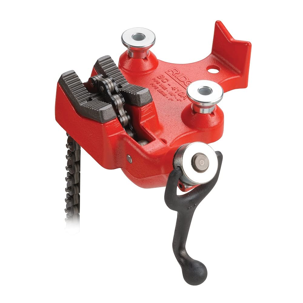 RIDGID 40215 BC810 탑 스크루 벤치 체인 바이스 1/2인치~8인치 파이프 고정용 6번 사진