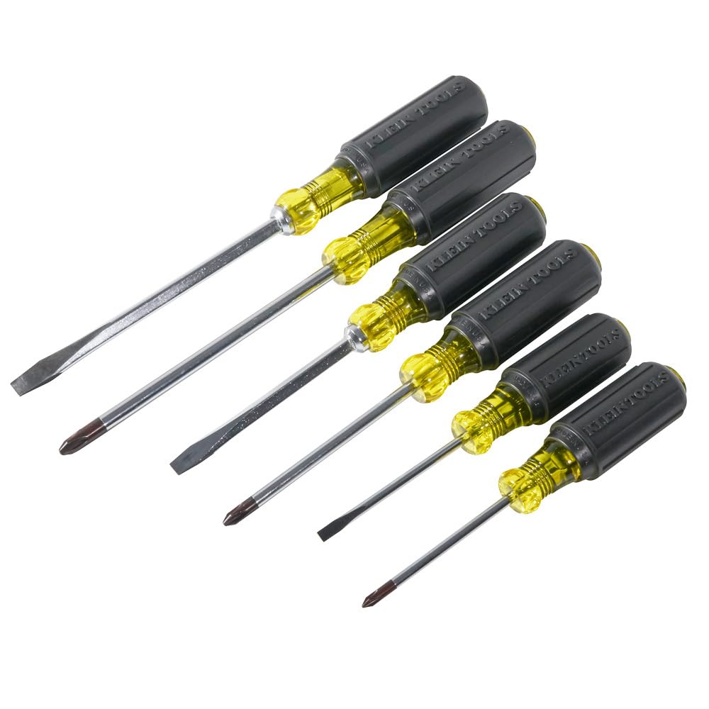 KLEIN TOOLS 스크루드라이버 세트 85074 6피스 3/16인치 1/4인치 5/16인치 일자 십자 9번 사진
