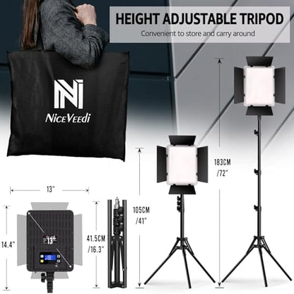 NiceVeedi 비디오 라이트 키트 13인치 삼각대 포함 8번 사진
