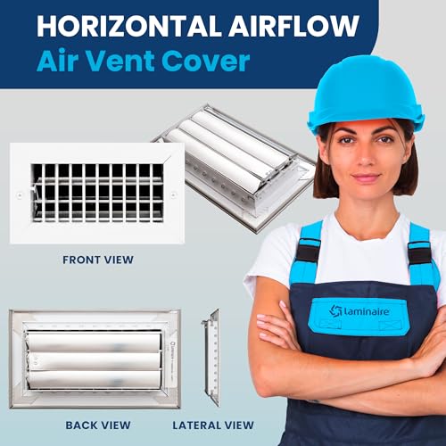 ACLAMINAIRE 알루미늄 싱글 디플렉션 조절식 에어 서플라이 레지스터 덕트 홀 장식 환기구 커버 2번 사진