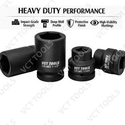 VCT 1인치 드라이브 임팩트 소켓 세트 17 19 21 33 35 38 41mm 5번 사진
