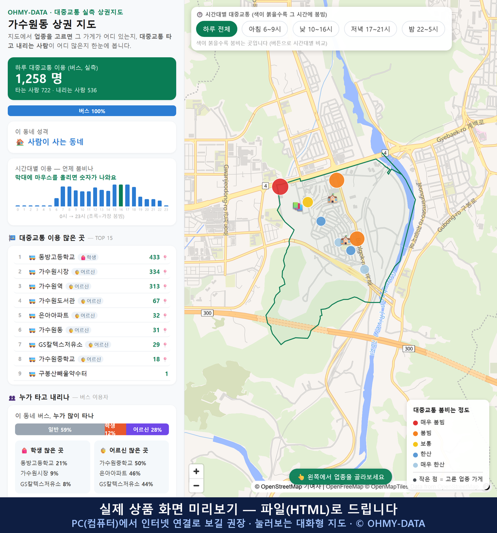 인터랙티브 지도 미리보기(실제 상품은 클릭형 HTML)