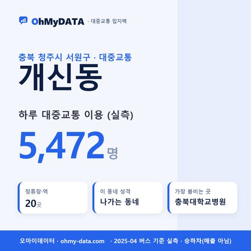 개신동 대중교통 입지팩 표지
