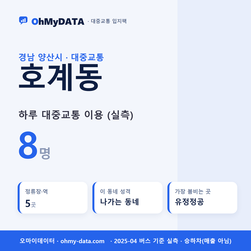 호계동 대중교통 입지팩 표지